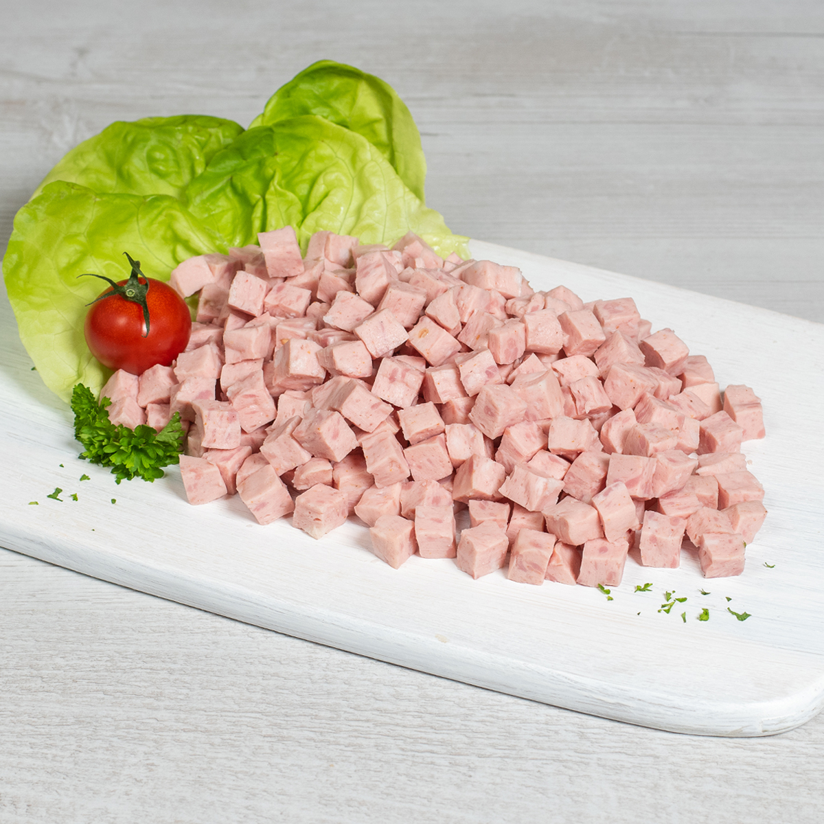Erzgebirgische Jagdwurst gewürfelt