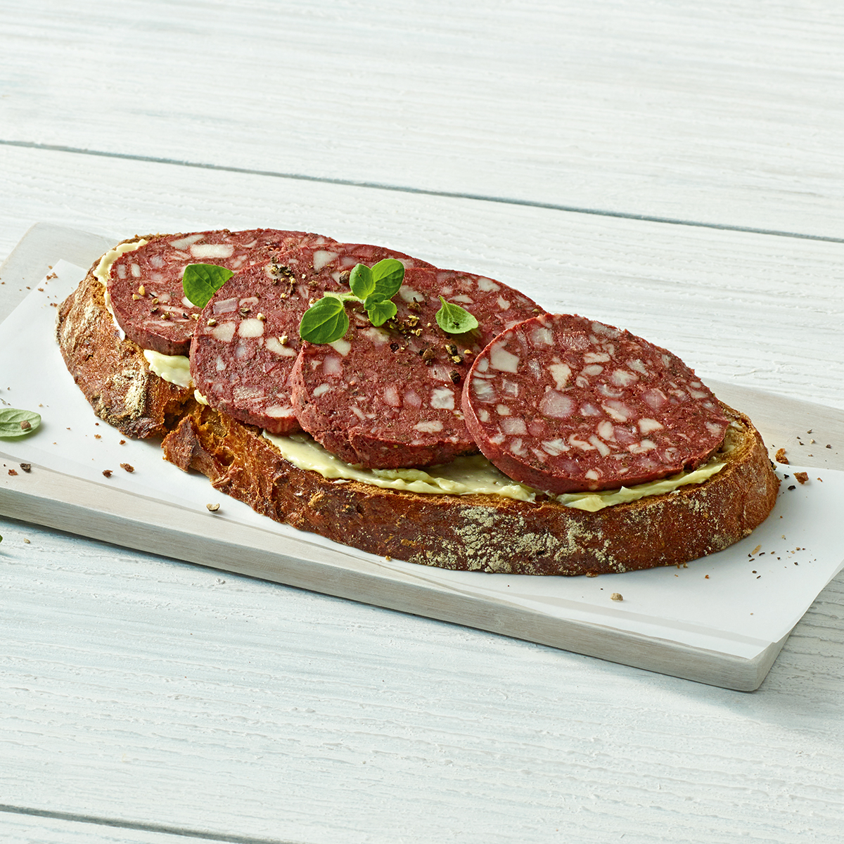 Brot mit Oederaner Blutwurst